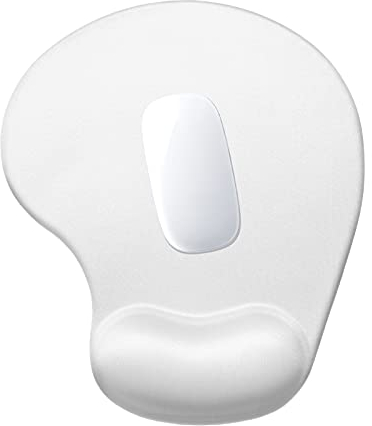 Hsurbtra Mauspad mit Gel-Handballenauflage Ergonomisches Wasserdicht Komfort Mausmatte mit Handgelenkpolster Handauflage, Mousepad mit Handauflage für schonende Handgelenk Haltung, Elfenbeinweiß