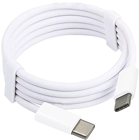 MMOBIEL Cable cargador USB - C a USB - C 2 metro blanco - Para la carga rápida y la transferencia de datos Smartphone/Tablet/Laptop/Gameconsole