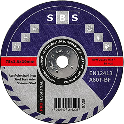 SBS® 75mm Trennscheiben | 10er Pack | Ø 75 x 1mm | INOX | geeignet für Akku oder Druckluft MiniFlex | Winkelscheifer