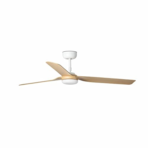 Faro Barcelona 33816 - PUNT Ventilador de techo blanco/madera clara con motor DC