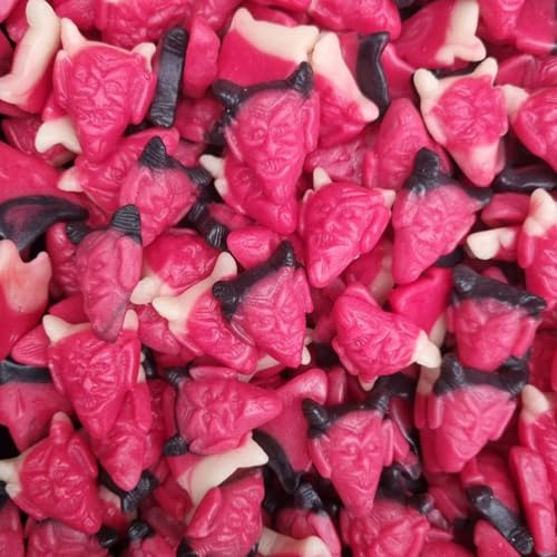 Sweets and Candy® Red Devils 1Kg - Fruity Flavour Jelly Devils - Bulk Halloween Sweets - Spooky Candy - Halloween Satan/Lucifer Pick and Mix for Trick or Treat, Cake Toppers or Parties