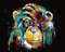 PNDGMCSY Peinture par Numero Adulte Singe gorille coloré avec Brosses et Peintures Acryliques DIY Ensemble Complet Peinture à l'huile Kit pour Enfants et Adultes 40x50Cm