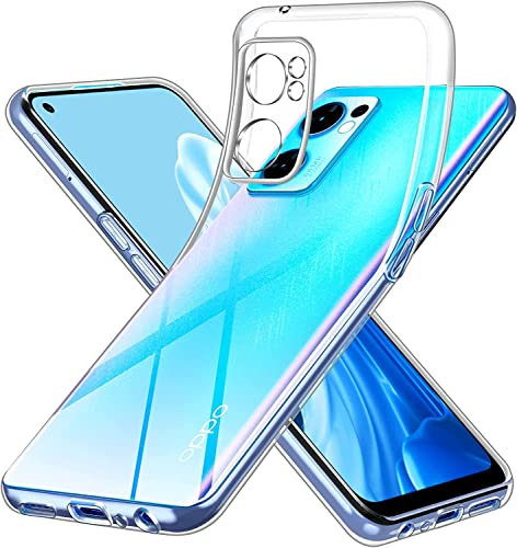 CAPTOR Coque de Telephone Transparente pour Oppo Find X5 Lite 5G, Étui TPU en Silicone Souple et Mince, de Haute Qualité avec Bord Surélevé pour Écran et Protection Appareil Photo