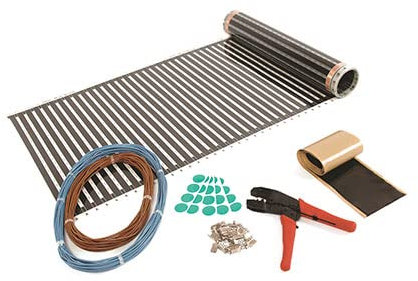 CABBIUS Underfloor Heating Film Professional Under Floor Heating Kit 130w/m² for Laminate & Timber Floor (5m2)