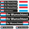 INDIGOS UG Fahrrad Aufkleber Luxemburg - 13 Fahnenaufkleber glatt - Sticker selbst gestalten - Fahrrad - Auto - Motorrad - Namensaufkleber wasserfest personalisiert - Wunschtext