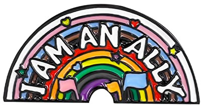 Regenbogen Pride Flagge Ally Emaille Brosche Pin für LGBT Gleichheit Fans, Anstecknadeln für Kleidung, Rucksäcke, Hüte, Metall, Metall
