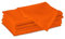 Encasa XO Baumwollstoffservietten | 6er-Set | Größe 43x43 cm | Orange Volltonfarbe | Waschmaschinenfest