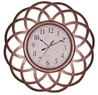 Garneck Vintage Zifferblattuhr Stilvolle Wanduhr Still Große Dekorative Für Wohnzimmer Schlafzimmer Küche Bronze