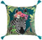 MACOSA U1611030 Deko-Kissen 45 x 45 cm Zebra Muster Grün Bunt inkl. Füllung Sofakissen Dekokissen Zierkissen Deko Couchkissen