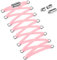 Widamin 2 Paar Elastische Schnürsenkel für Erwachsene und Kinder, Schnürsenkel Ohne Binden mit Metallkapseln, Rosa