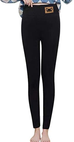 Glitzer Hose Damen Casual Einfarbig Stretch High Waist Caprihose Trainingshose Thermohose Trainingshose Thermohose Trainingshose Trainingshose, Schwarz, XXL