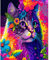 HEIBAGO Chat Peinture par Numero Adulte Enfant, Fleurs Kits de Peinture, Kit de Peinture à l'huile pour Débutants, Peintures Acryliques pour la Décoration de la Maison(Sans Cadre), 40x50cm