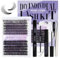 DIY Extension Cils Kit Volume Cluster 3D Effet 40D+50D Faux Cils Individuel 0.07mm D Curl Mix12-16 Cluster Lashes Kit Extensions de Cils avec Cils Applicateur Déménageur de Cils Bond et Seal
