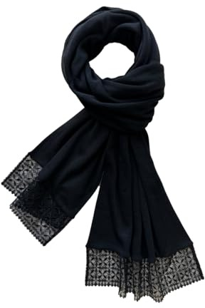 HERMKO 8840950 Schal aus Merinowolle/Tencel für Damen und Herren