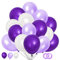 60 Stück Luftballons Lila Weiß Hell-Lila, Helium Luftballons Lila, Lavendel Latex Ballons, 12 Zoll Violett Partyballon Deko fur Hochzeit Geburtstag Kinder Baby Shower Babydusche Konfirmation JGA