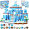 GraceDuck Magnetische Blöcke – 100 Stück magnetische Blöcke Bauen die Eiskönigin Schloss – Magnetspielzeug für Montessori-Kleinkinder, Weihnachtsgeburtstagsgeschenke – STEM sensorisches Spielzeug für