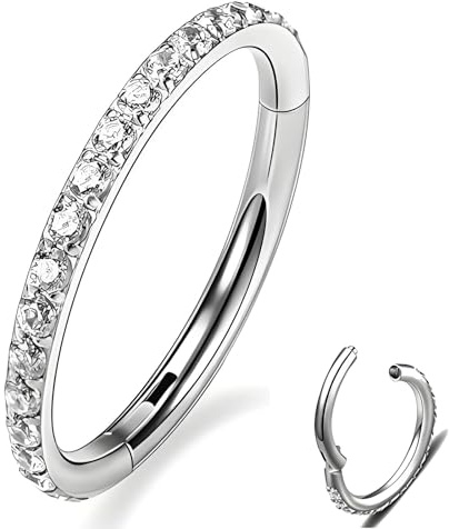 Xu Tong G23 Titan Hypoallergen Nasenring, Ohrring, Conch Ring, Ohrläppchen Lippe, 1-teilig, Knorpel Ohr Perforation Schmuck, 1,2 und 12 mm