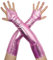 Seeksmile Fingerlose Handschuhe für Erwachsene, Uni, glänzend, metallisch, 48,3 cm, Halloween, Party, Kostüm, Pink, Einheitsgröße