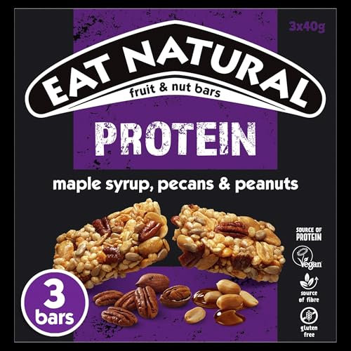 Eat Natural Protein Maple Syrup, Pecans & Peanuts Fruit & Nut Bars 3 x 40g