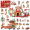 AKWME 24er-Pack City Weihnachten Bauset mit für Kinder Erwachsene, DIY Adventskalender 2024, Weihnachtsmann, Weihnachtsbaum, Haus, Tierbausteinen Partygeschenke Jungen Mädchen ab 6, 8, 10, 12 Jahren