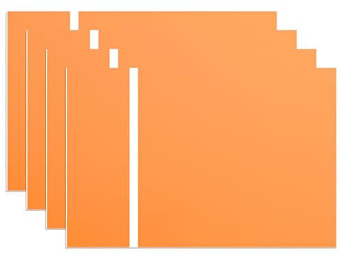 4PCS Placa De Grabado Láser, 30x20cm Señales De Acrílicos De Grabado Láser Placas Acrílicas Para Grabado Láser, Doble Color Placa Grabada Plástico Letreros Personalizados (Naranja-Blanco)