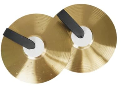 Oshhni Platillos Crash Instrumentos musicales Platillos de batería Usos múltiples para presentaciones en Adultos, 16 pulgadas