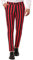 Stretch-Chino-Hose für Herren, schwarz-weiß gestreift – Herren-Chinos Slim Fit Twill-Stoff – Vorderhose für Herren UK – elegante, klassische Herren-Hose, formell, einfarbig, Business-Hose, rot, XXL