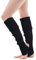 JJUNW Ballettstulpen mit Fersenloch, Gestrickte Beinstulpen für Frauen Mädchen, Gestrickte Beinwärmer Stricken Lange Stiefelmanschette Kniestrümpfe für Ballett Tanz Yoga Täglich(schwarz)