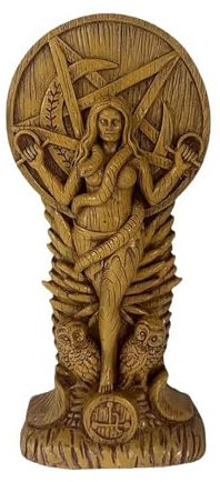 KURKUR Lilith-Göttin-Statue, gotische Lilith-Skulptur, Altar-Dekoration, Wicca-Ishtar-Inanna-Hexe, Dämonen-Figuren, Altar-Ornamente für Zuhause, Bücherregal, Schreibtisch