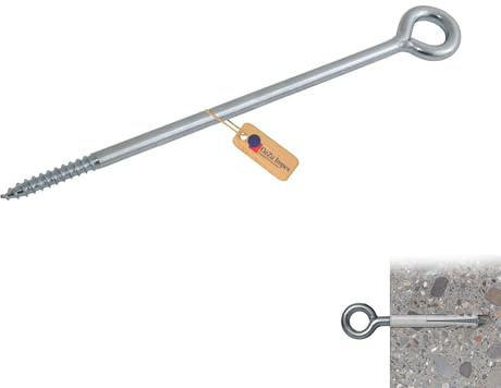 GeZu Impex 4 x Ringschraube Schaft Ø12 mm Länge 400 mm Galvanisch Verzinkt Gerüstöse Augenschraube Gerüstverankerung
