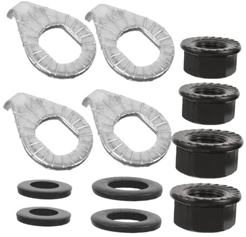 SUPVOX Bicycle Hub Nut Washer Steel Flange Nuts for Bike Wheels Bike Parts for Rear Front Axle