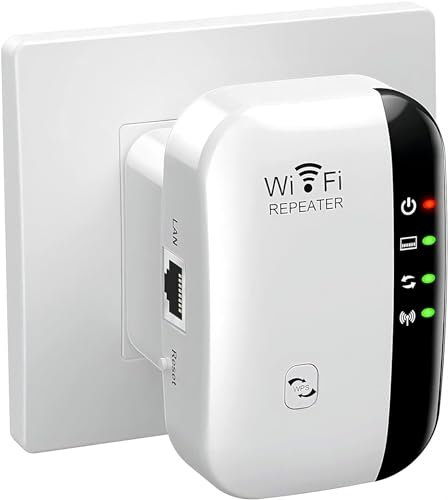 beseloa WiFi Répéteur WiFi Booster 2,4 GHz 300Mbps Extenseur sans Fil Amplificateur de Signal du Réseau Avoir AP/RP et WPS Fonction, Compatible avec Toutes Les Box Internet