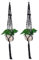 Tadoiooy 2pcs Colgador de Plantas de Macrame, Soporte de Planta Colgante de Estilo Bohemio de 39 Pulgadas con Anillo de Metal para la Ventana de Techo de Pared Exterior de Interior decoración, Negro
