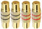 KUOQIY 4 Pezzi Accoppiatore da Femmina a Femmina RCA, RCA Accoppiatore Adattatore Phono, per Altoparlanti, Fono, Amplificatore, Placcato Oro