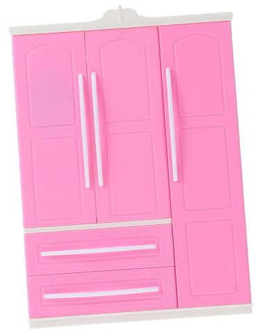 DECHOUS Mini-kleiderschrank Für Puppenhaus Dekorativer Kleiderschrank Für Puppen Zubehör Für Puppenmöbel Offene Türen Und Leicht Und Tragbar