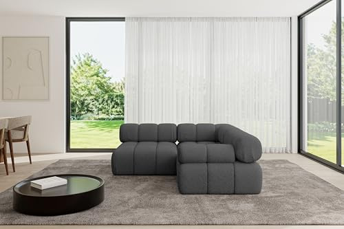 ALTDECOR Modulares Sofa Ecksofa in L-Form Corner modular Sofa Eckcouch Couch Wohnlandschaft Cauchsofa Polstersofa Mende-L1-190x190x70 cm Grau