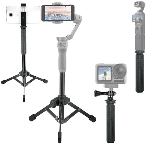 Portable Tripod-Stand and Selfie-Stick kit for DJI Osmo Mobile SE 7P 7 6 5 4 / Osmo-Pocket 3 2 1 / Osmo Action Camera 5 pro 4 3 2 1