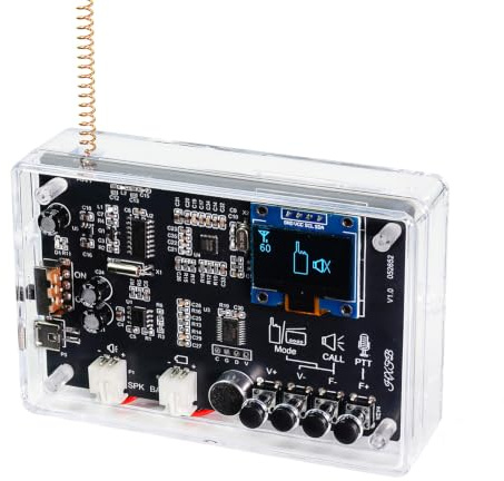 Kit elettronico Aideepen, kit di saldatura walkie-talkie radio FM 2 in 1, radio digitale fai da te con display OLED 87-108 MHz, kit di pratica di saldatura per apprendimento e insegnamento