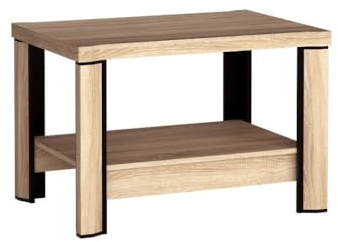 Masseno Couchtisch Malaga, Sonoma Eiche, 90x63x61cm, Modern Wohnzimmertisch für Couch, rechteckig Beistelltisch, Laminierte Spanplatte