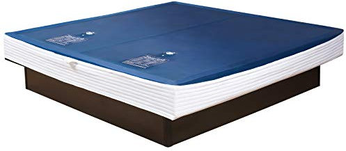 Premium Comfort Wasserkern für Wasserbett oder Wasserbettmatratze - eine Seite für Bettgröße 200x200 cm - Bettaufbau: Dual - Softsideumrandung: innen gerade - Höhe innen: 15-17 cm - Beruhigungsstufe 90% / F4
