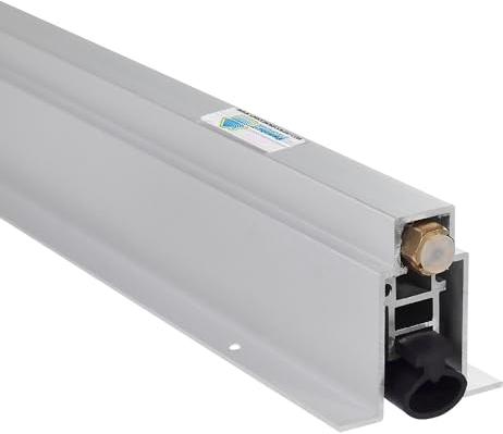 TMS Automatische Türbodendichtung – robuste akustische Türfeger mit Neopren-Birne unten Türdichtung – 2,5 cm Länge – vollständig eingesteckt (91,4 cm)