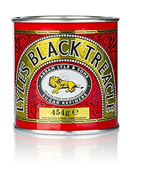 Lyle's Black Treacle 12 x 454g Tins - Rich Bittersweet Syrup for Baking | Case of twelve tins, cane molasses, gluten free, vegetarian, parkin, Christmas puddings, toffee, glazes, marinades
