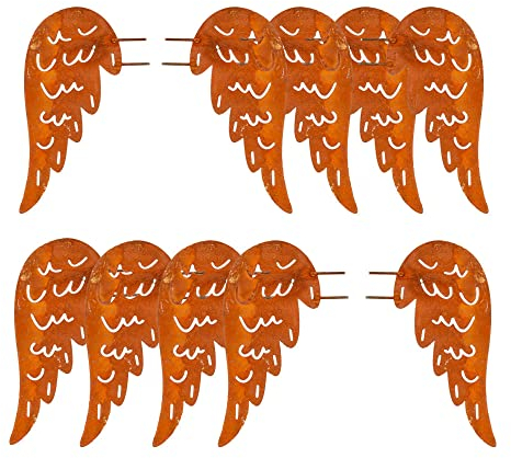 Gartenzaubereien Engelsflügel Weihnachtsdeko zum Basteln Edelrost 10 Stück - Winterdeko - Weihnachtsdeko