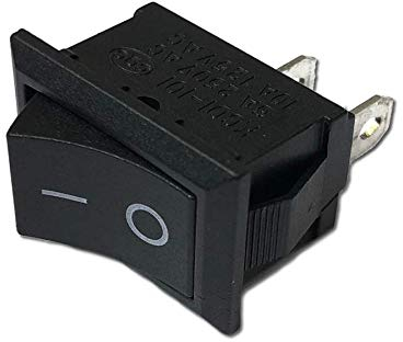 VUNIVERSUM 1 Stück Premium EIN Aus Einbau Kippschalter Wippschalter Schalter On Off DIY AC 250V 220V 6A 2Pin Schwarz von Mr. Stecker Modellbau®