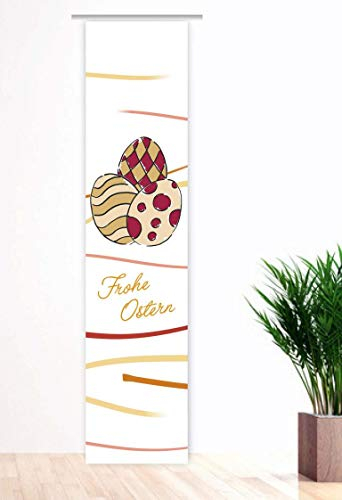 Flächenvorhang Easter Paint Mix Gold, Schiebevorhang mit Oster-Motiv, Gr.60x260cm, Tolles Ostermotiv Schiebegardine Bedruckt