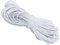 WedDecor 1.5mm Round Elastic Cord for Sewing, String Earloop Thread for Beading, Knitting, Dressmaking, Thin Elastic Rope for Bracelet Making, DIY Crafts for Jewelry Making, White, 10 Metres