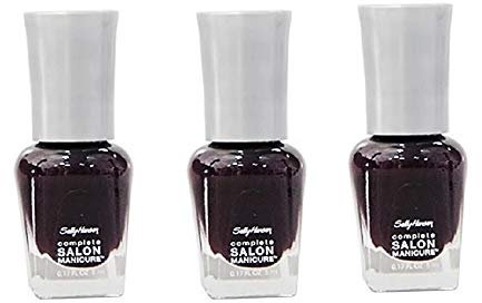 Sally Hansen Complete Salon Manicure 3 x Mini 5ml Nail Polishes - Pat on the Black