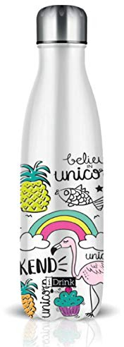 Botella térmica unicornio blanco, 500 ml, idea regalo