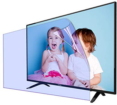 AIZYR Protector De Pantalla De TV Anti-Luz Azul, (32-75 Pulgadas Opcional) Antideslumbrante/Antiarañazos Película De Protección Ocular para LCD, LED, OLED,75inch 1645x931mm