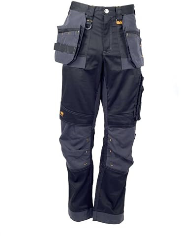 DEWALT Harrison Stretch Trouser 42W 33L Grey/Black